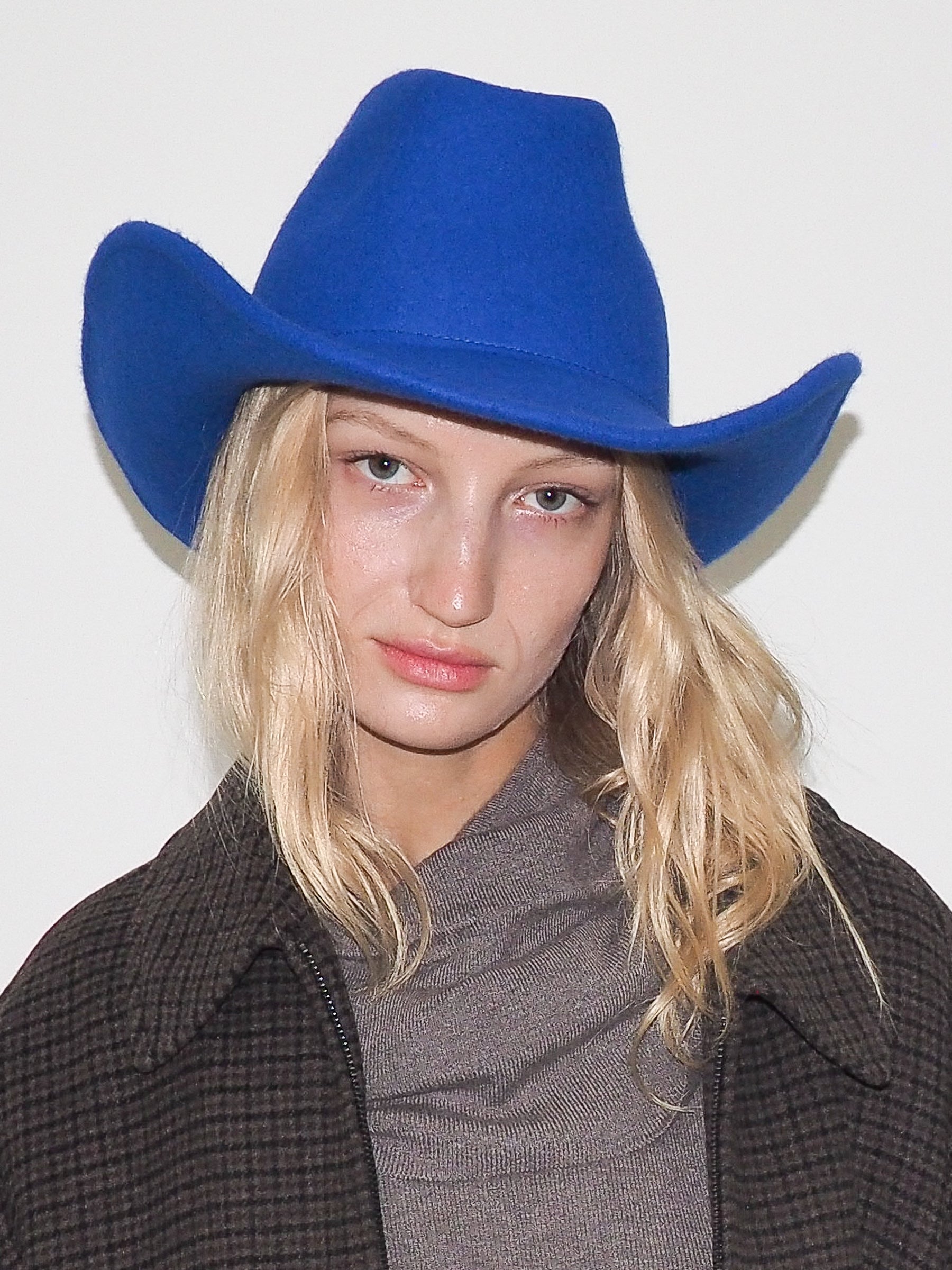 Cowboy Hat in Electric Blue Wool - CLYDE