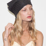 Vita Scarf in Espresso Flowers Lambskin - CLYDE