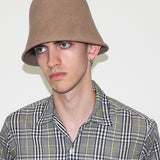 Crown Hat in Taupe Wool - CLYDE