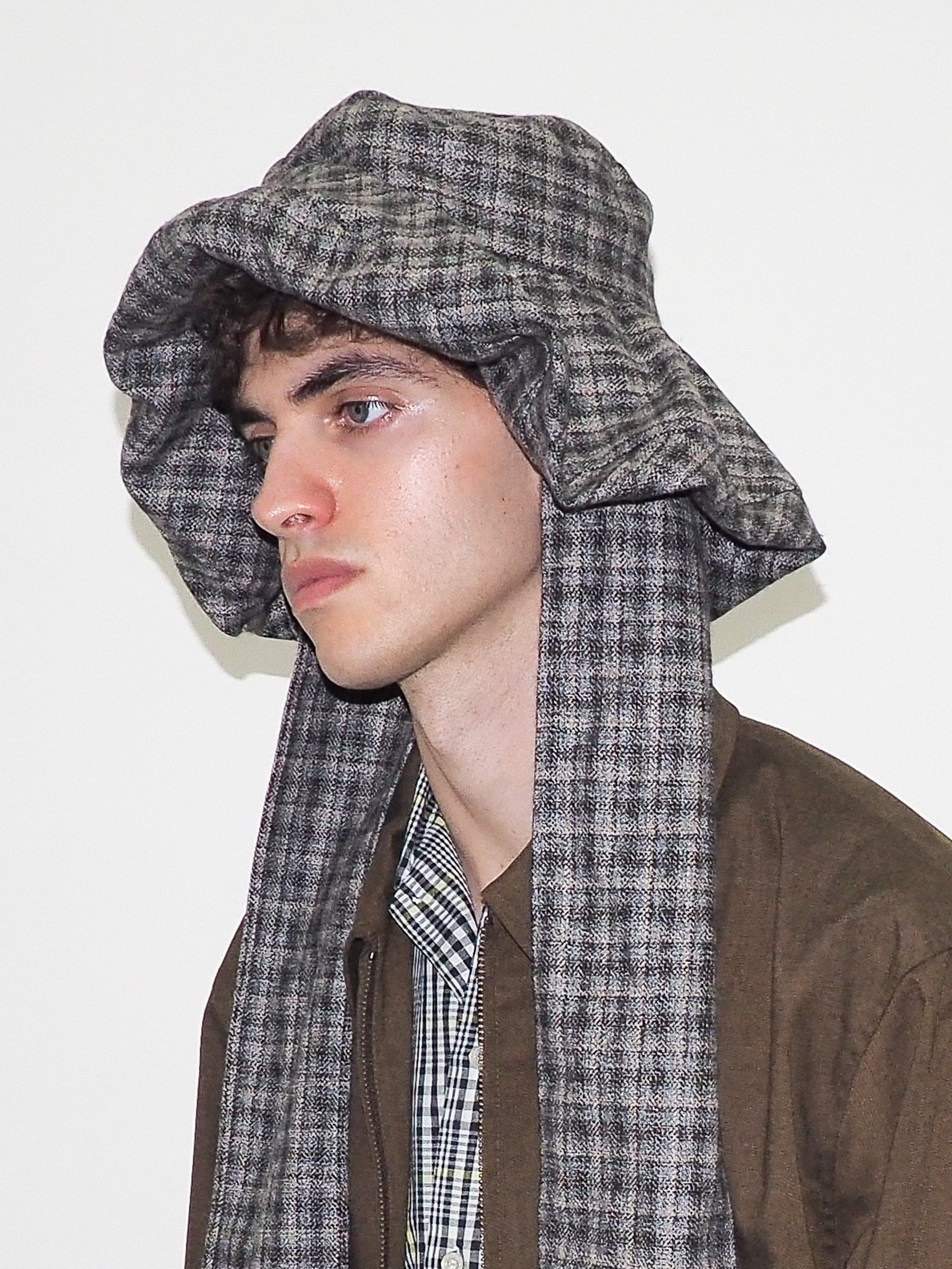 Mala Hat in Grey Check - CLYDE