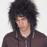 Creature Hat in Black Faux Yak - CLYDE