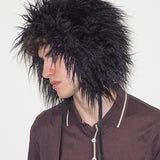 Creature Hat in Black Faux Yak - CLYDE
