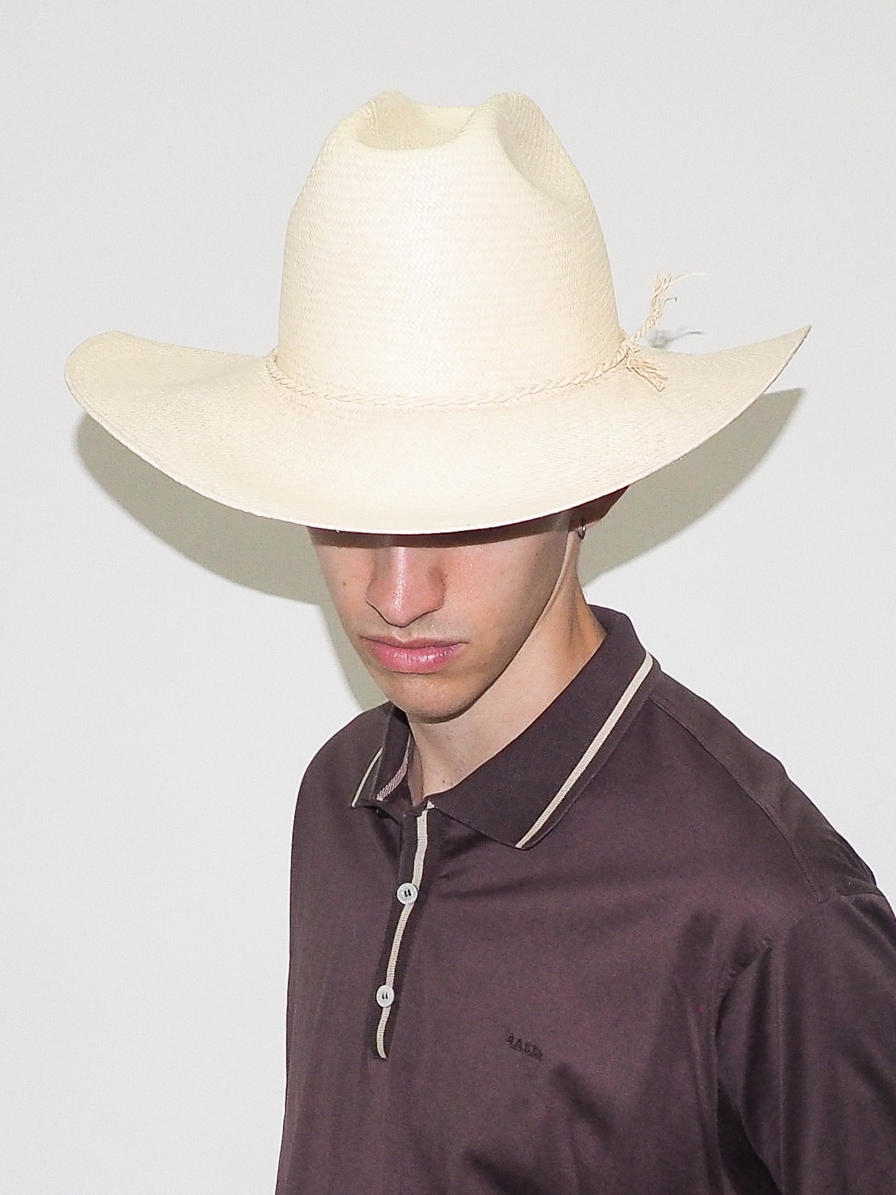 Western Hat in Undyed Natural Toquilla Straw - CLYDE