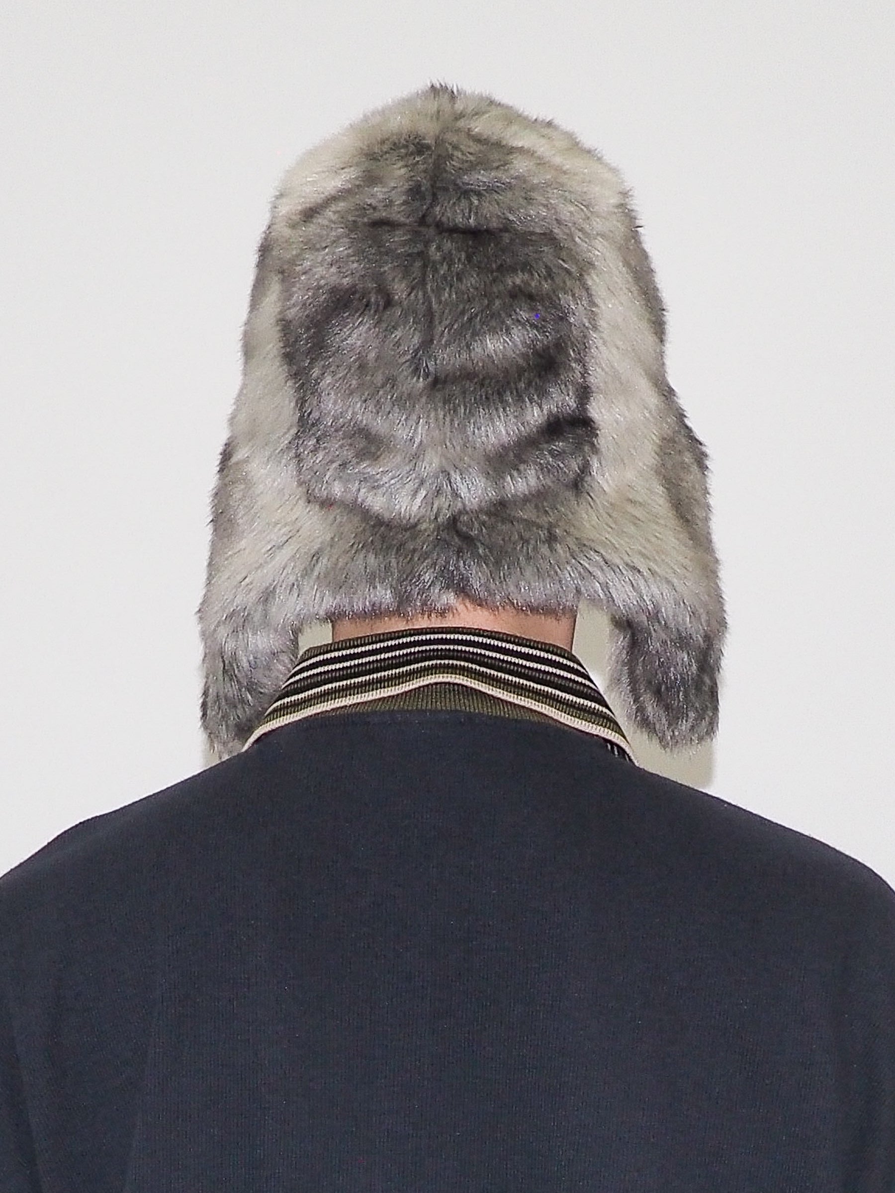 Ice Hat in Grey Faux Chinchilla - CLYDE