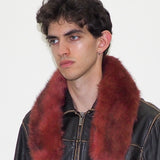 Sue Scarf in Red Faux Fox - CLYDE