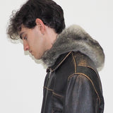 Sno Hood in Grey Faux Chinchilla - CLYDE