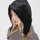 Sno Hood in Black Faux - CLYDE