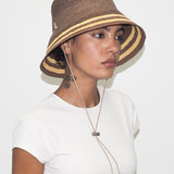 Aries Hat in Khaki w. Yellow Stripes - CLYDE