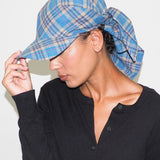 Brim Scarf in Sky Blue & Tan Flannel - CLYDE