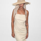 Caro Hat w. Neck Shade in Seagrass - CLYDE