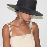 Cielo Hat in Black Toquilla Straw - CLYDE