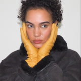 Classic Gloves in Naples Yellow Deerskin - CLYDE