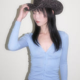 Cowboy Hat in Cheetah Spot Angora - CLYDE