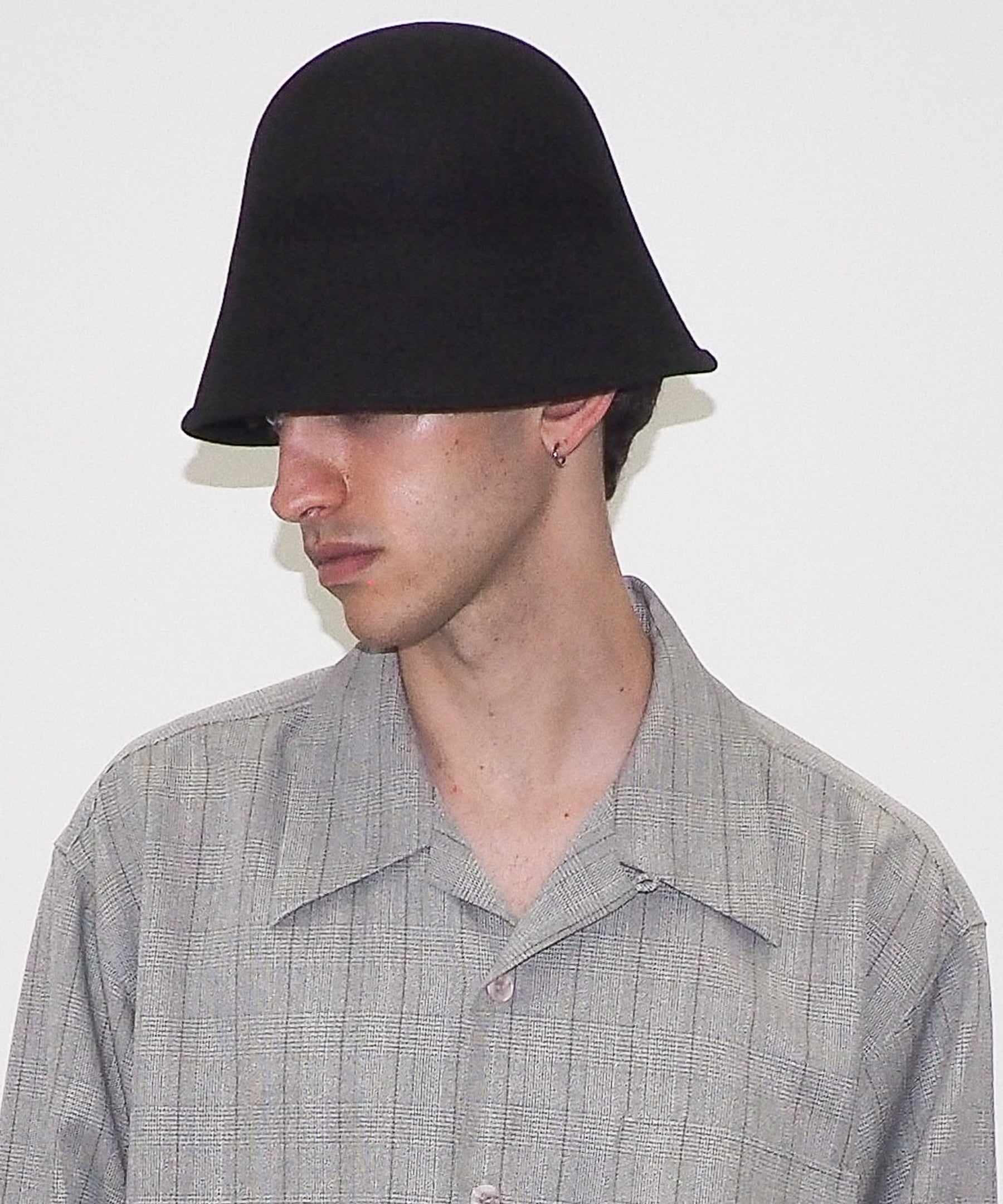 Crown Hat in Black Wool - CLYDE