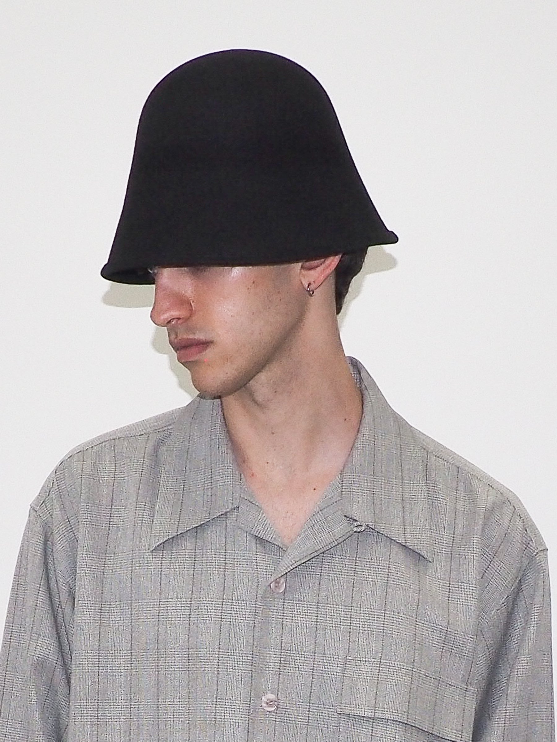 Crown Hat in Black Wool - CLYDE