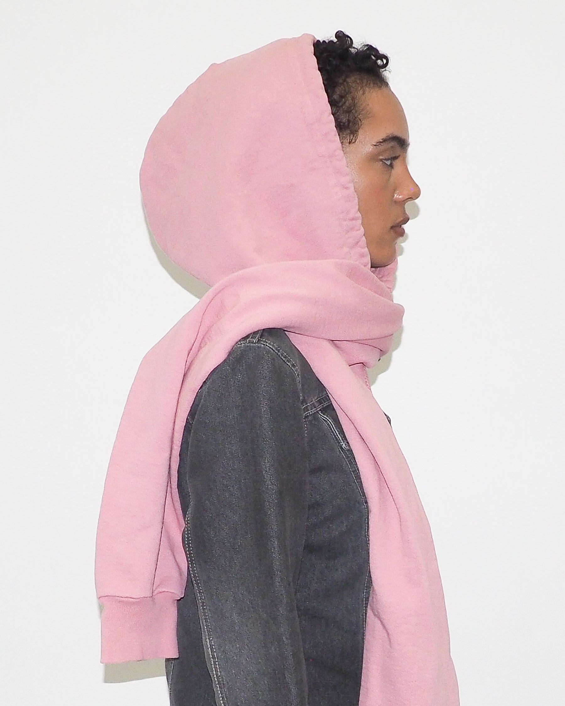 CLYDE x Everybody.World Hoody Scarf in Wild Rose - CLYDE