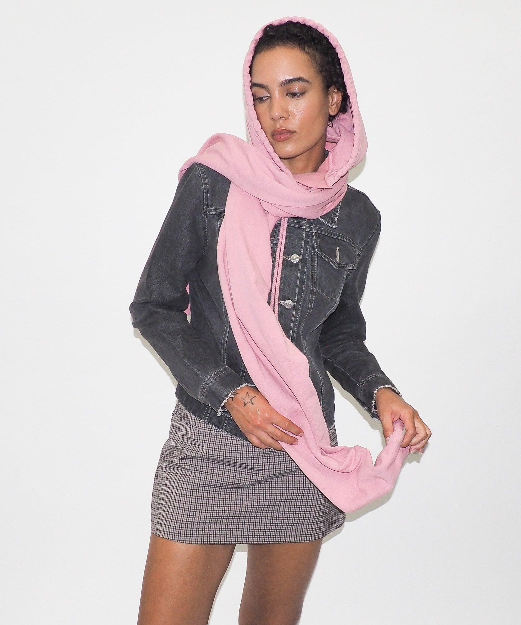 CLYDE x Everybody.World Hoody Scarf in Wild Rose - CLYDE