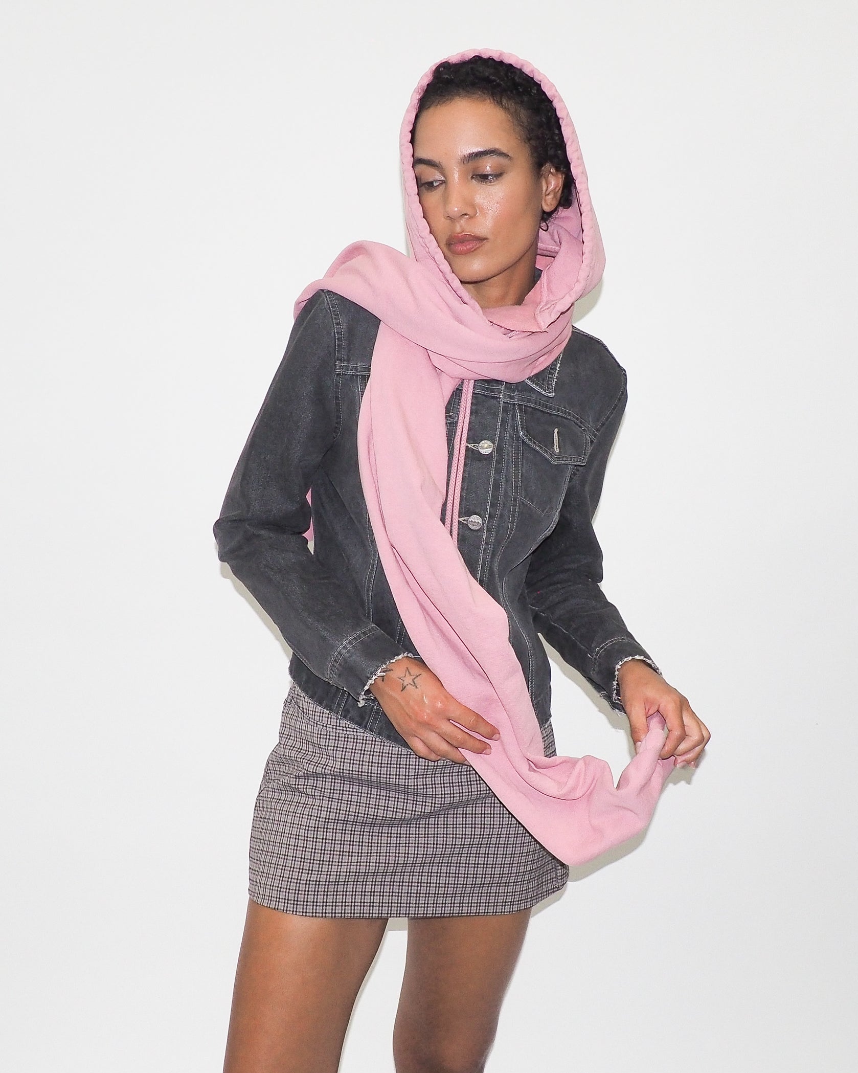 CLYDE x Everybody.World Hoody Scarf in Wild Rose - CLYDE