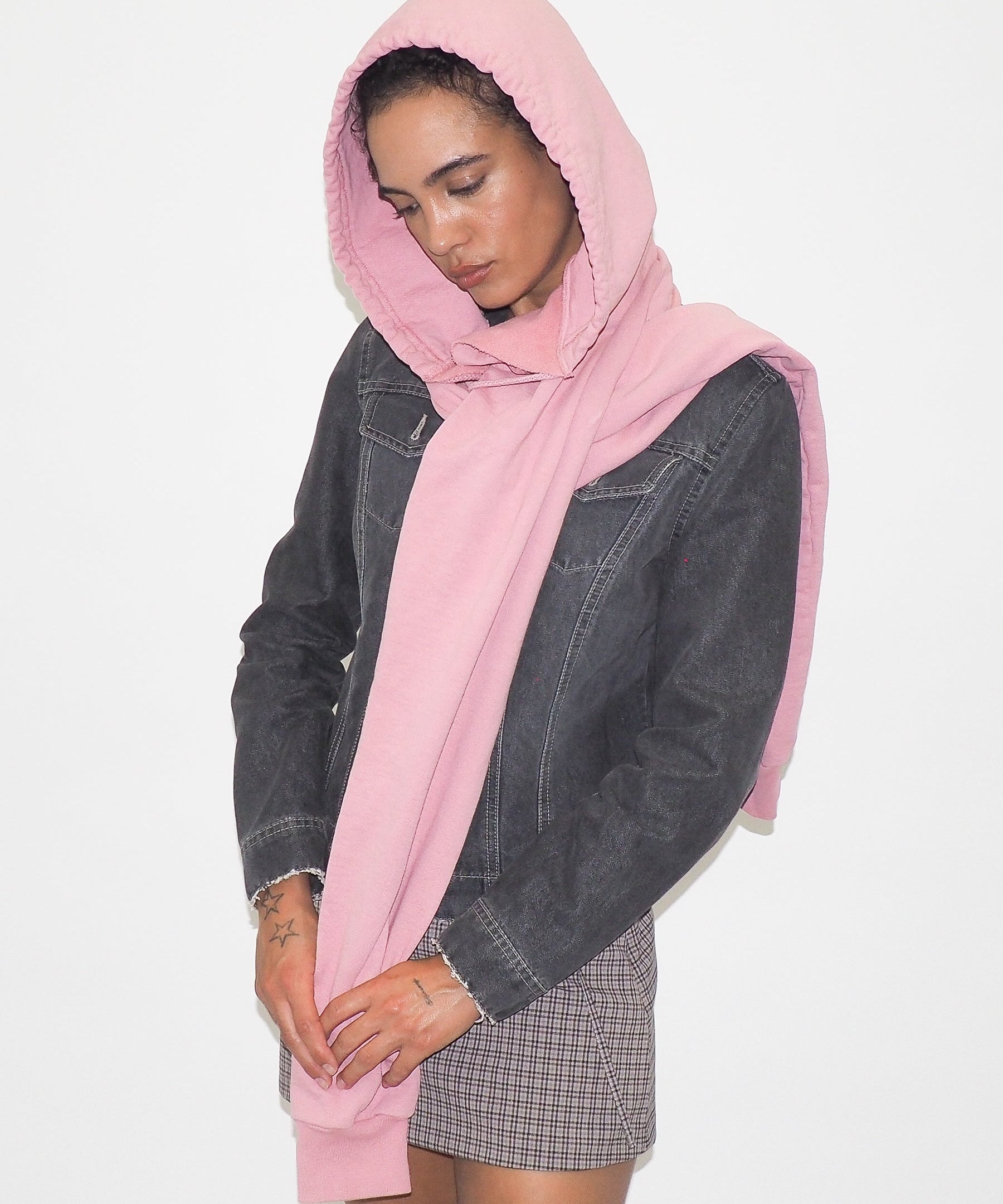 CLYDE x Everybody.World Hoody Scarf in Wild Rose - CLYDE
