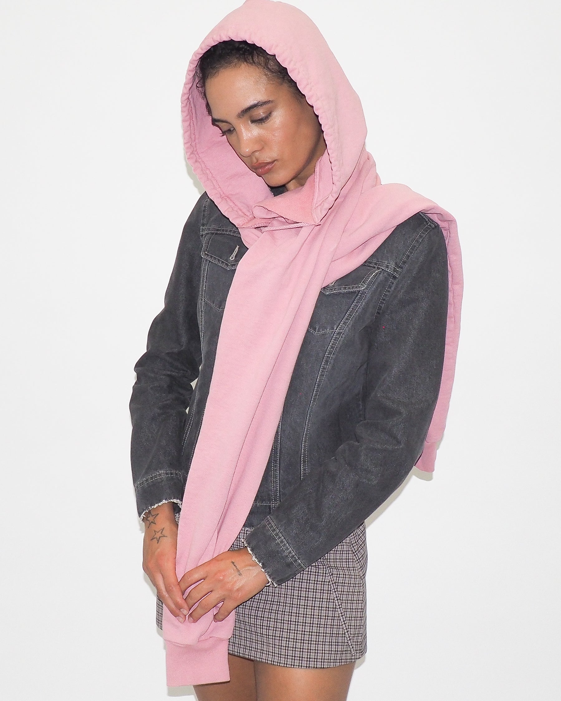 CLYDE x Everybody.World Hoody Scarf in Wild Rose - CLYDE