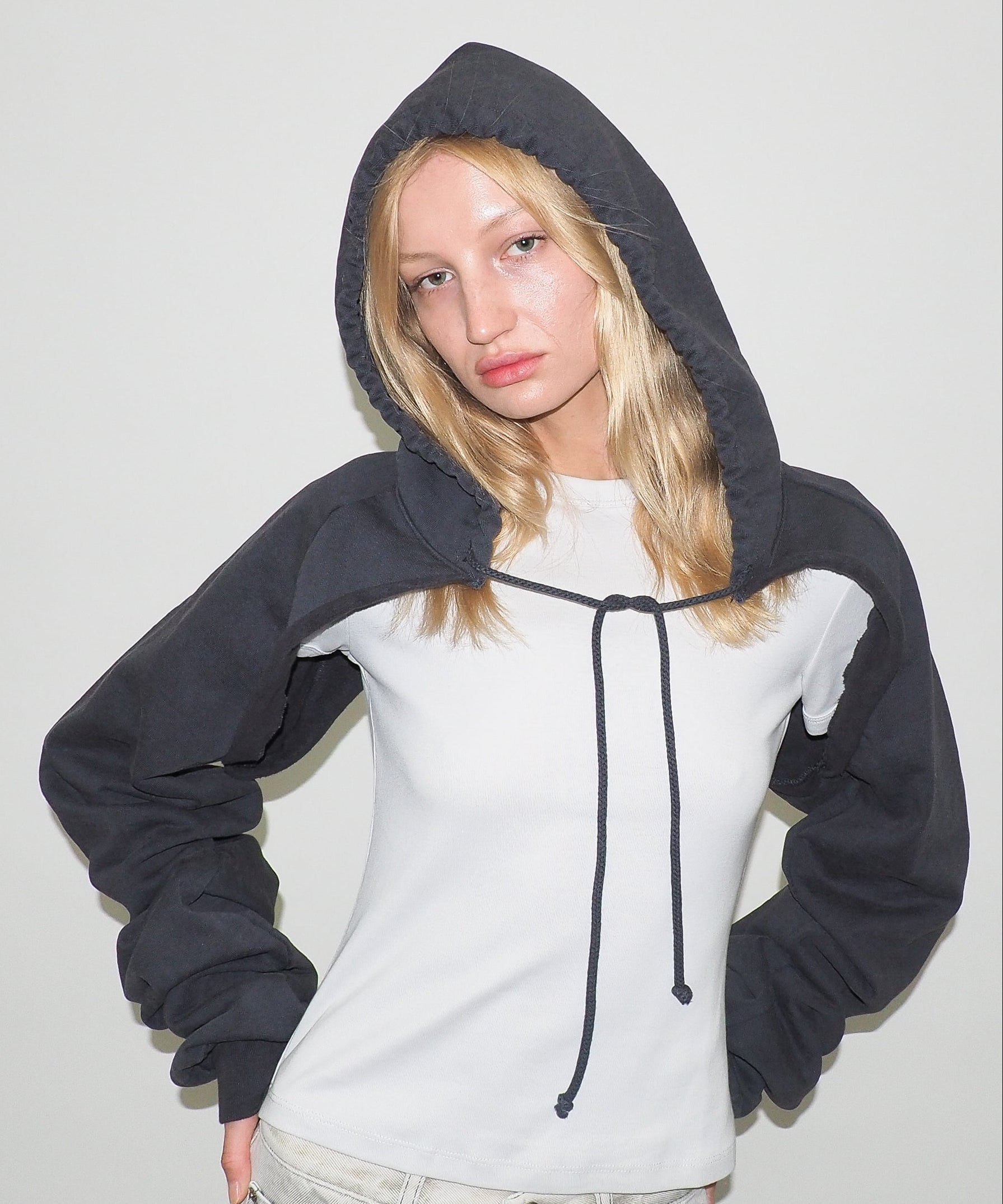 CLYDE x Everybody.World Hoodie Scarf in Slate - CLYDE