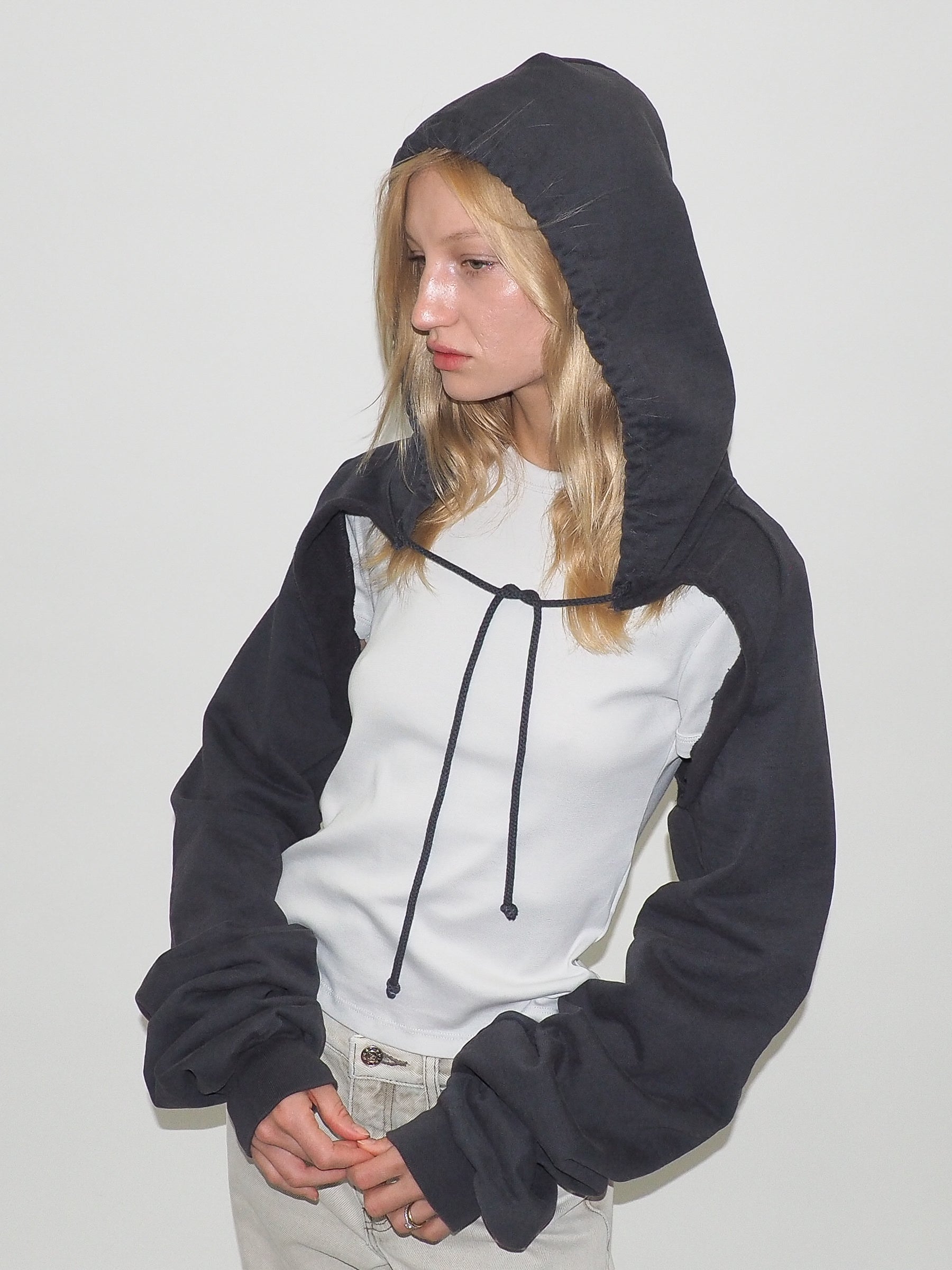 CLYDE x Everybody.World Hoody Scarf in Slate - CLYDE