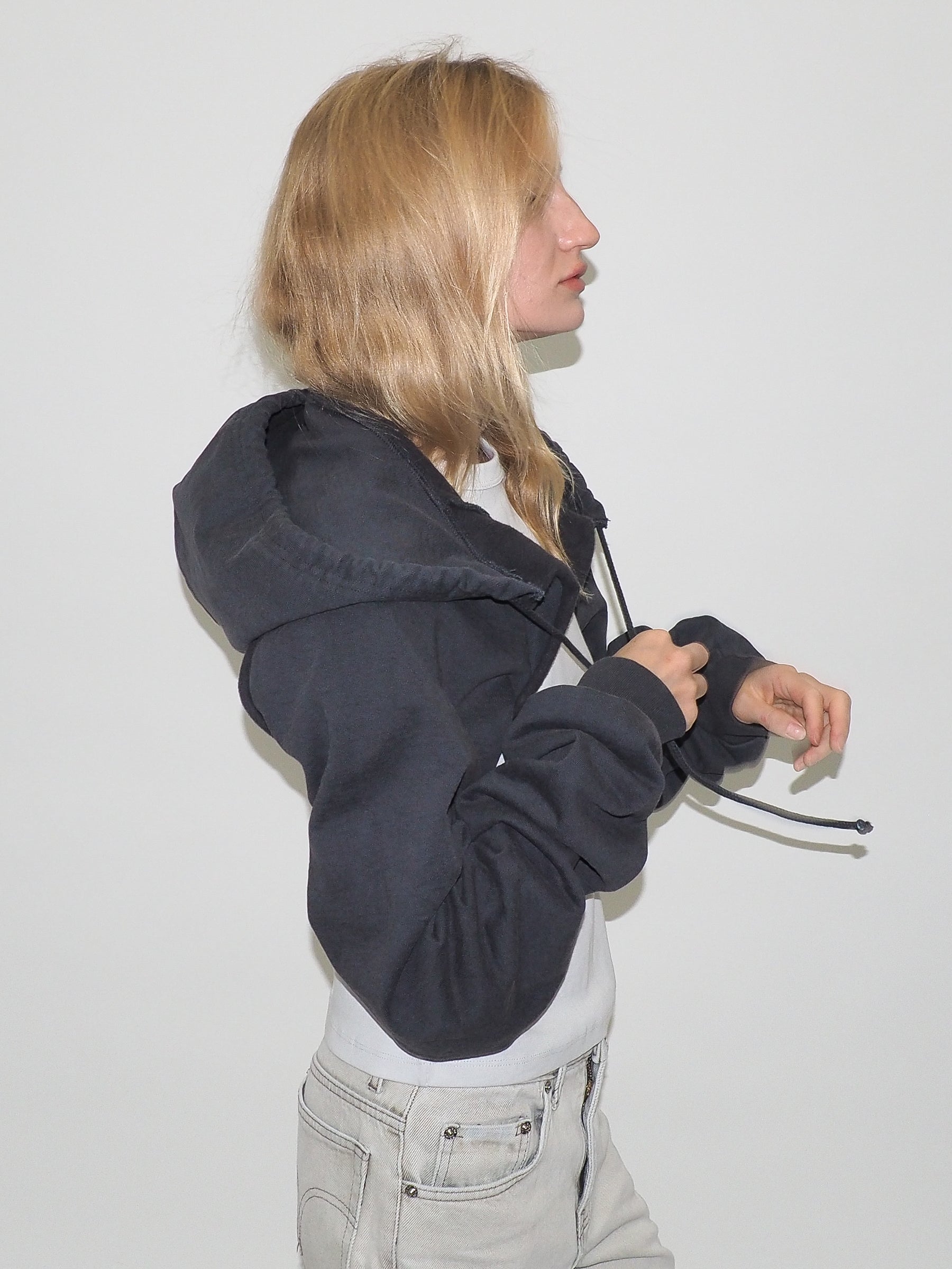 CLYDE x Everybody.World Hoody Scarf in Slate - CLYDE