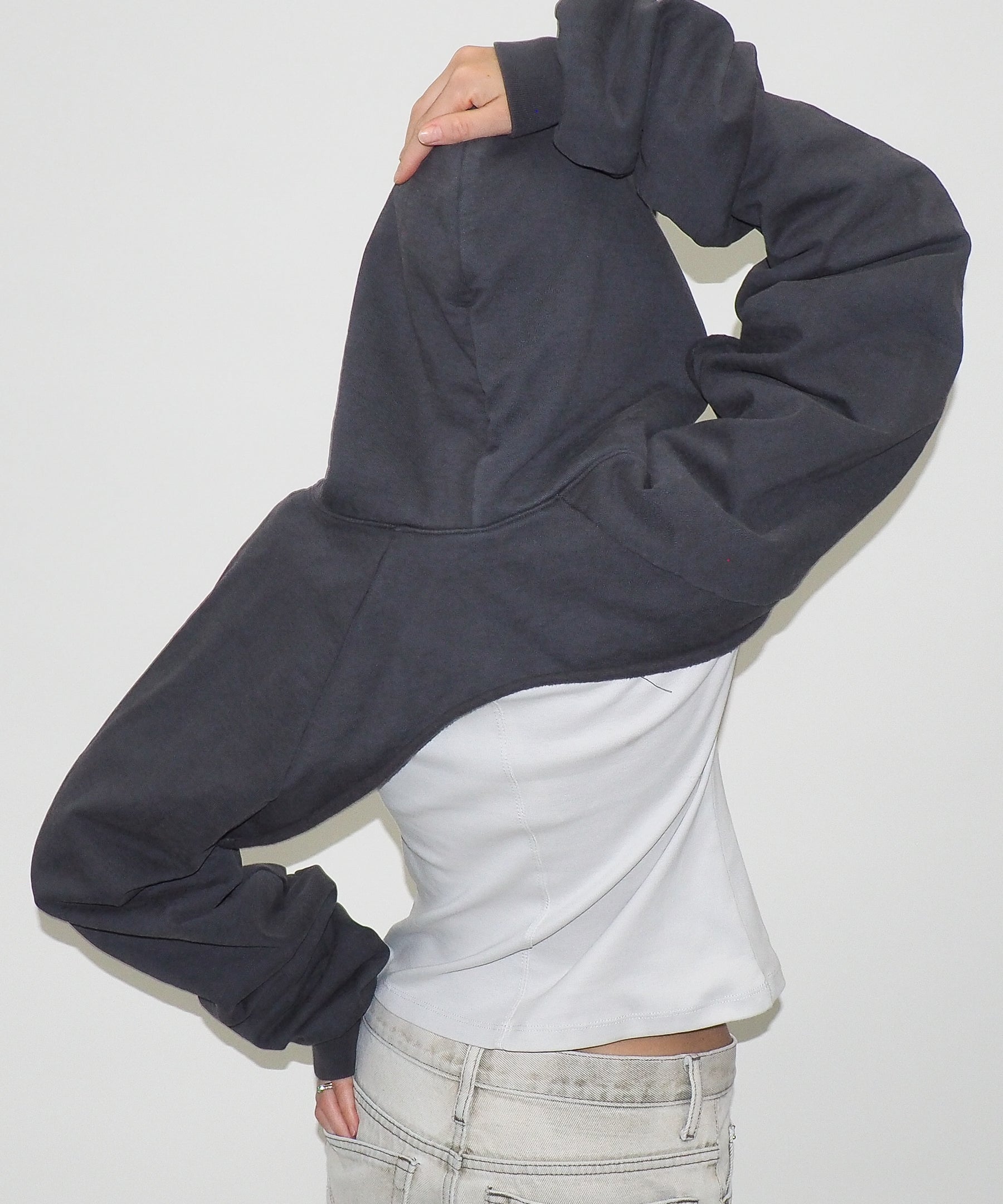 CLYDE x Everybody.World Hoody Scarf in Slate - CLYDE