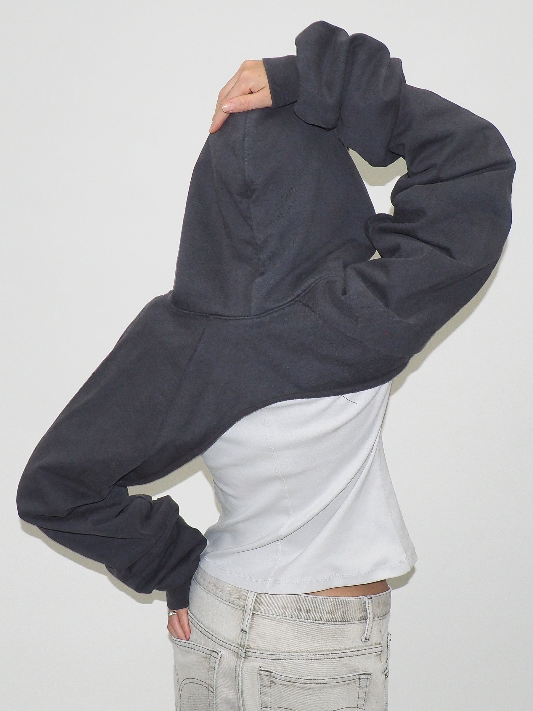 CLYDE x Everybody.World Hoody Scarf in Slate - CLYDE