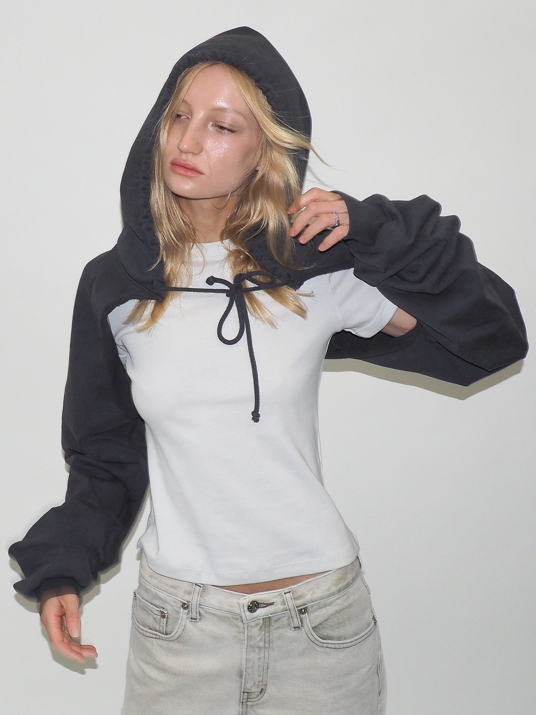 CLYDE x Everybody.World Hoody Scarf in Slate - CLYDE