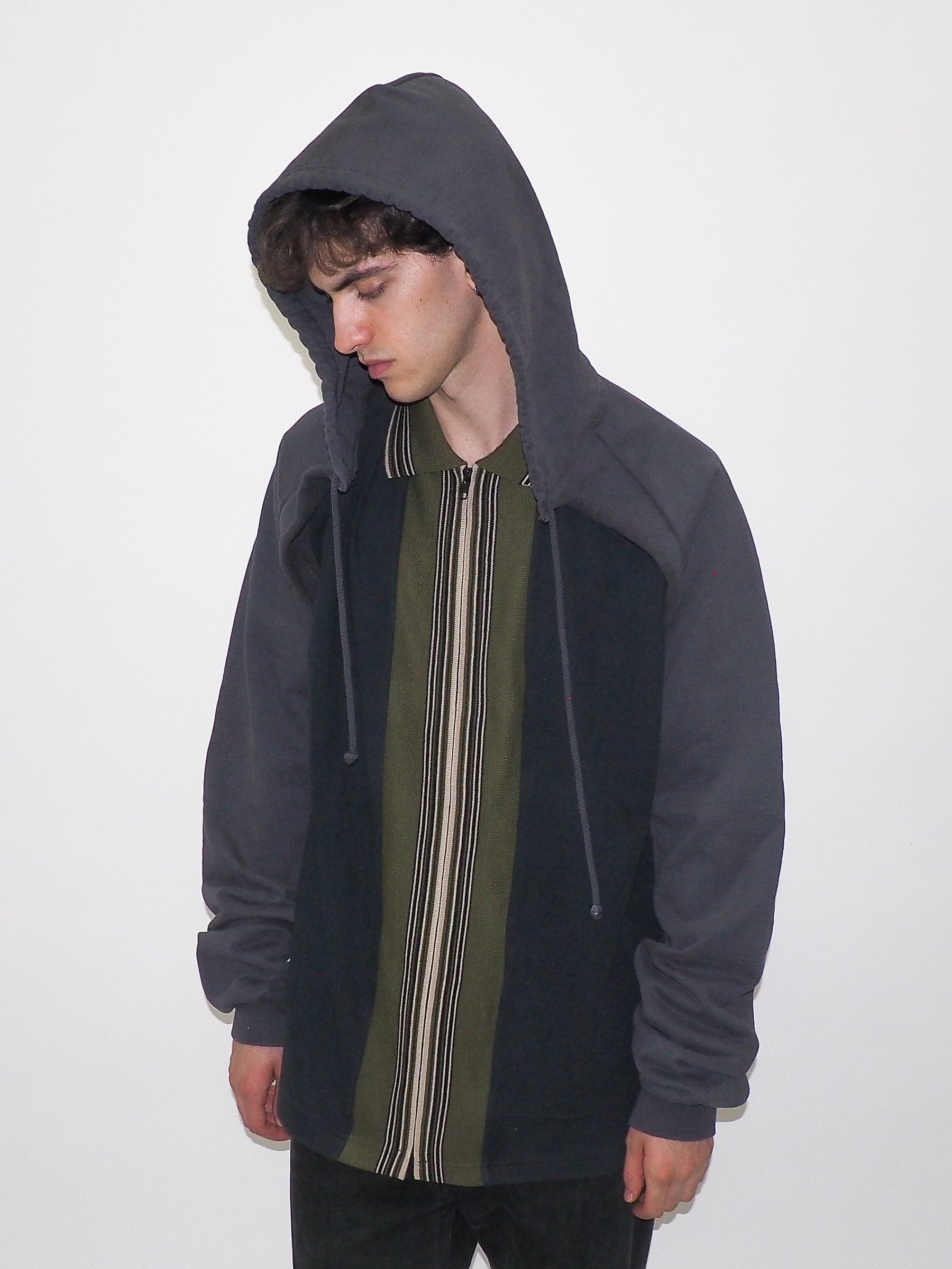 CLYDE x Everybody.World Hoody Scarf in Slate - CLYDE