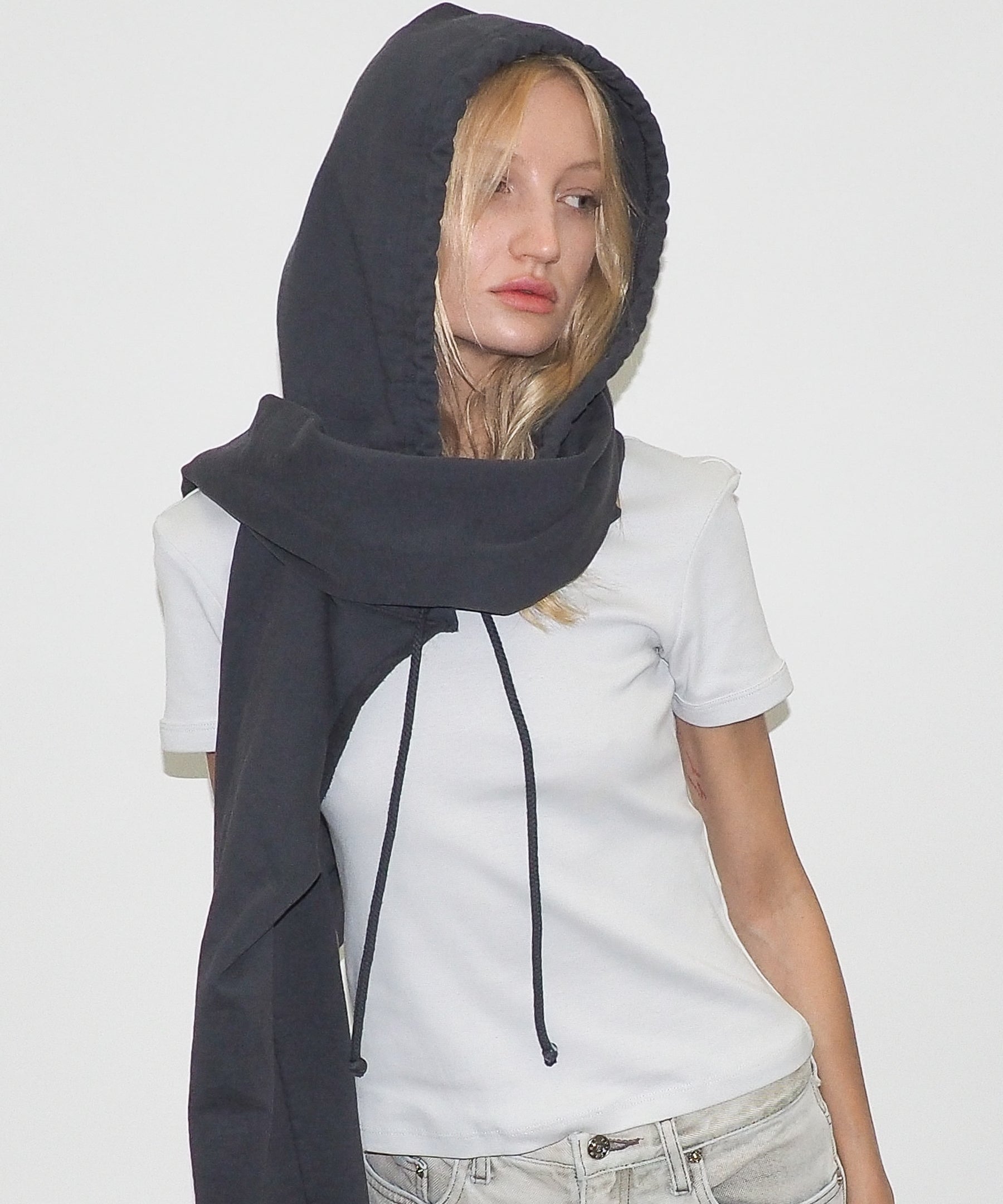 CLYDE x Everybody.World Hoodie Scarf in Slate - CLYDE