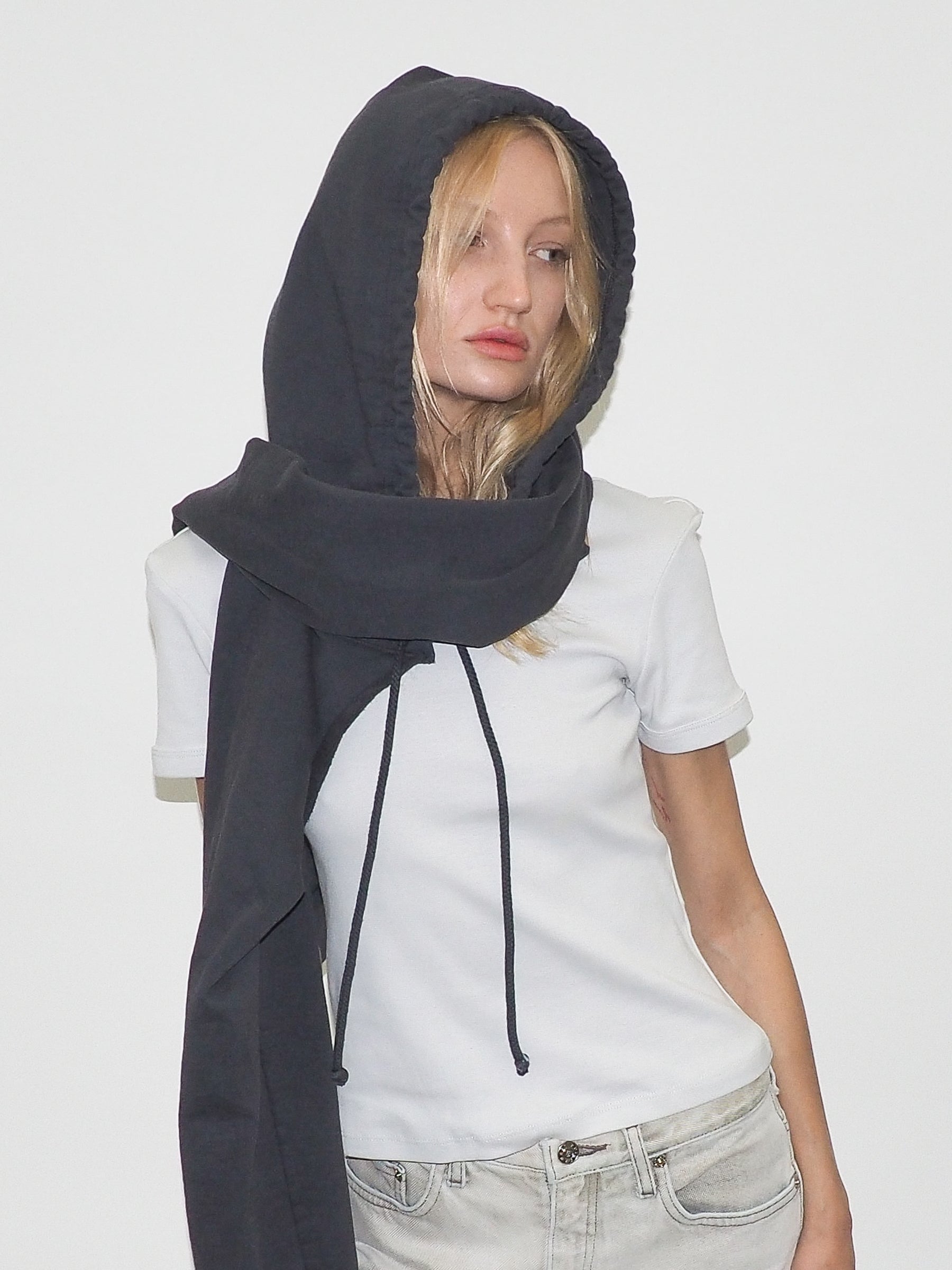 CLYDE x Everybody.World Hoody Scarf in Slate - CLYDE