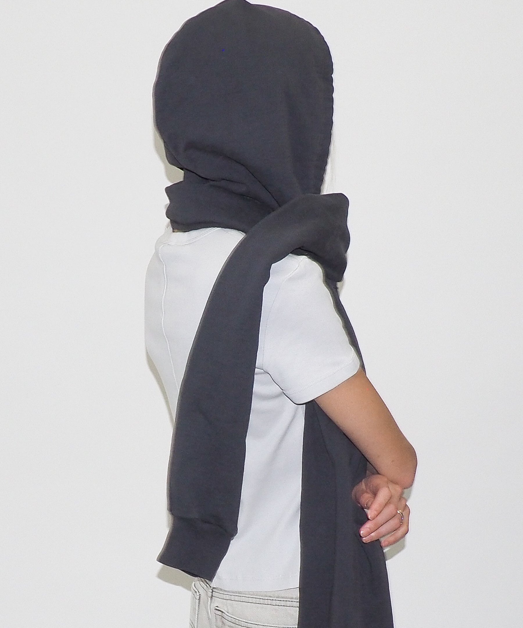 CLYDE x Everybody.World Hoody Scarf in Slate - CLYDE