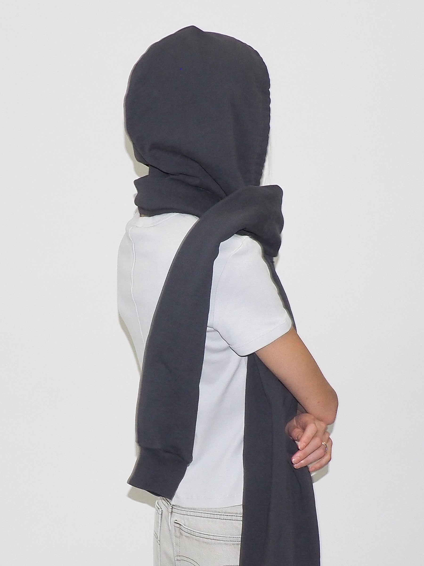 CLYDE x Everybody.World Hoody Scarf in Slate - CLYDE