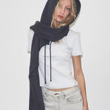 CLYDE x Everybody.World Hoody Scarf in Slate - CLYDE