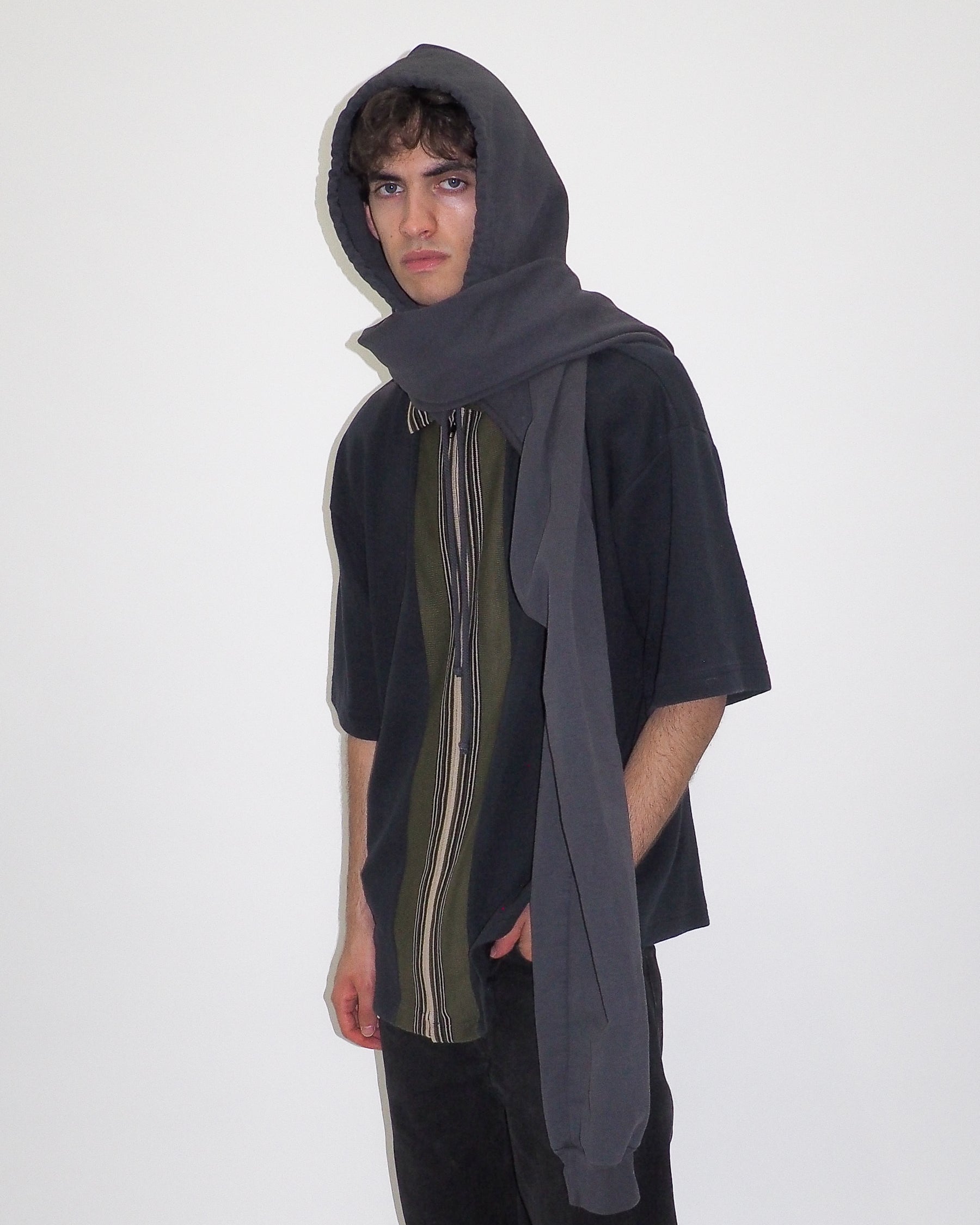 CLYDE x Everybody.World Hoodie Scarf in Slate - CLYDE