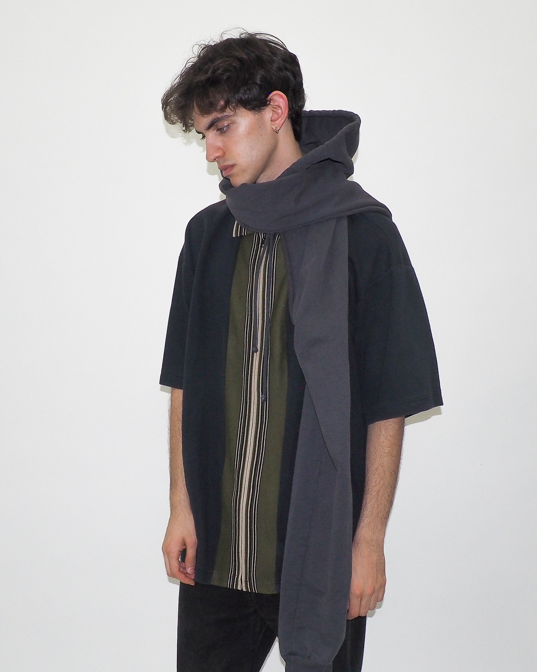 CLYDE x Everybody.World Hoodie Scarf in Slate - CLYDE