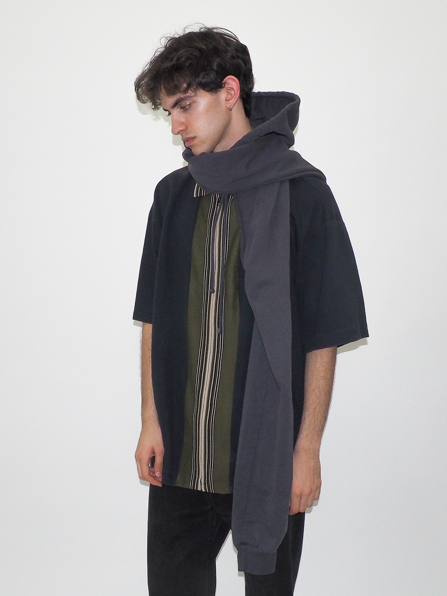 CLYDE x Everybody.World Hoody Scarf in Slate - CLYDE