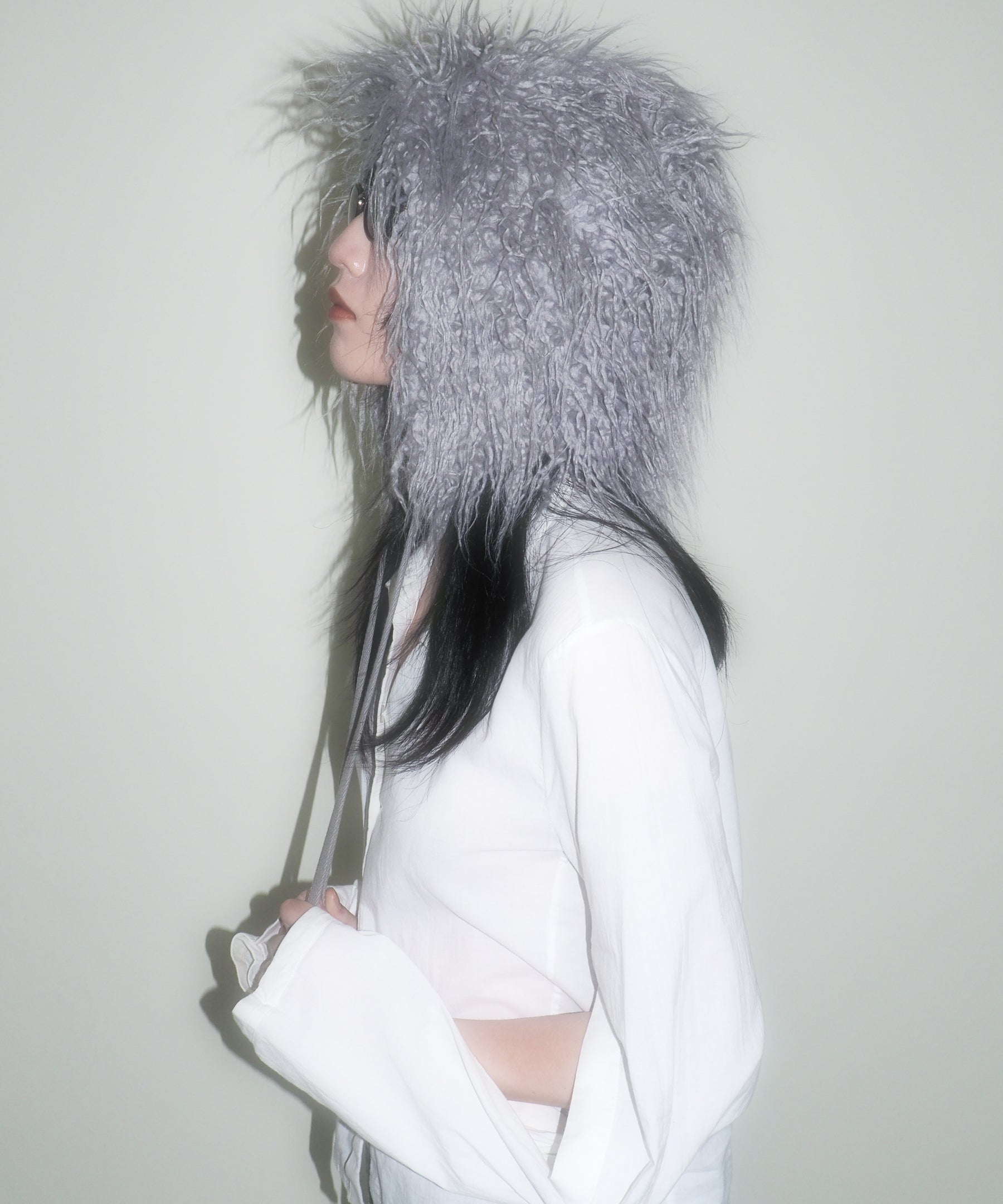 Creature Hat in Grey Faux Yak - CLYDE