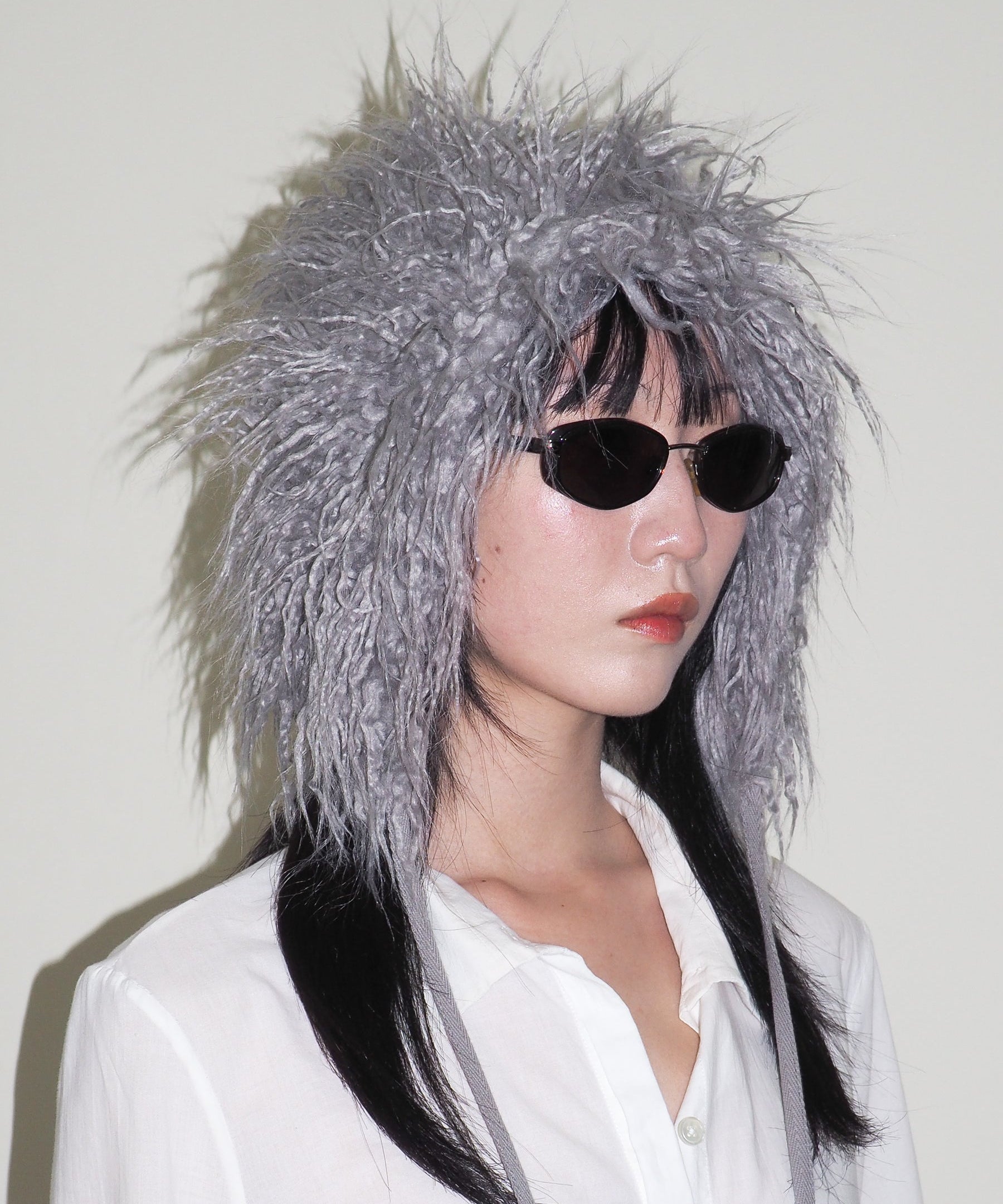 Creature Hat in Grey Faux Yak - CLYDE