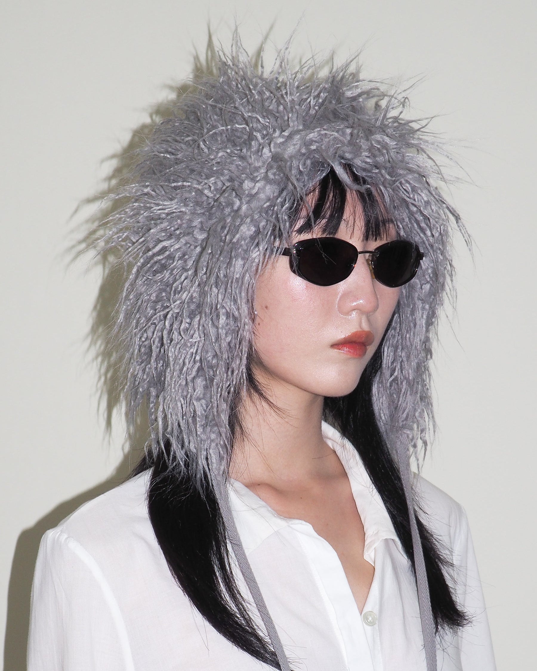 Creature Hat in Grey Faux Yak - CLYDE