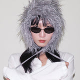 Creature Hat in Grey Faux Yak - CLYDE