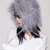 Creature Hat in Grey Faux Yak - CLYDE