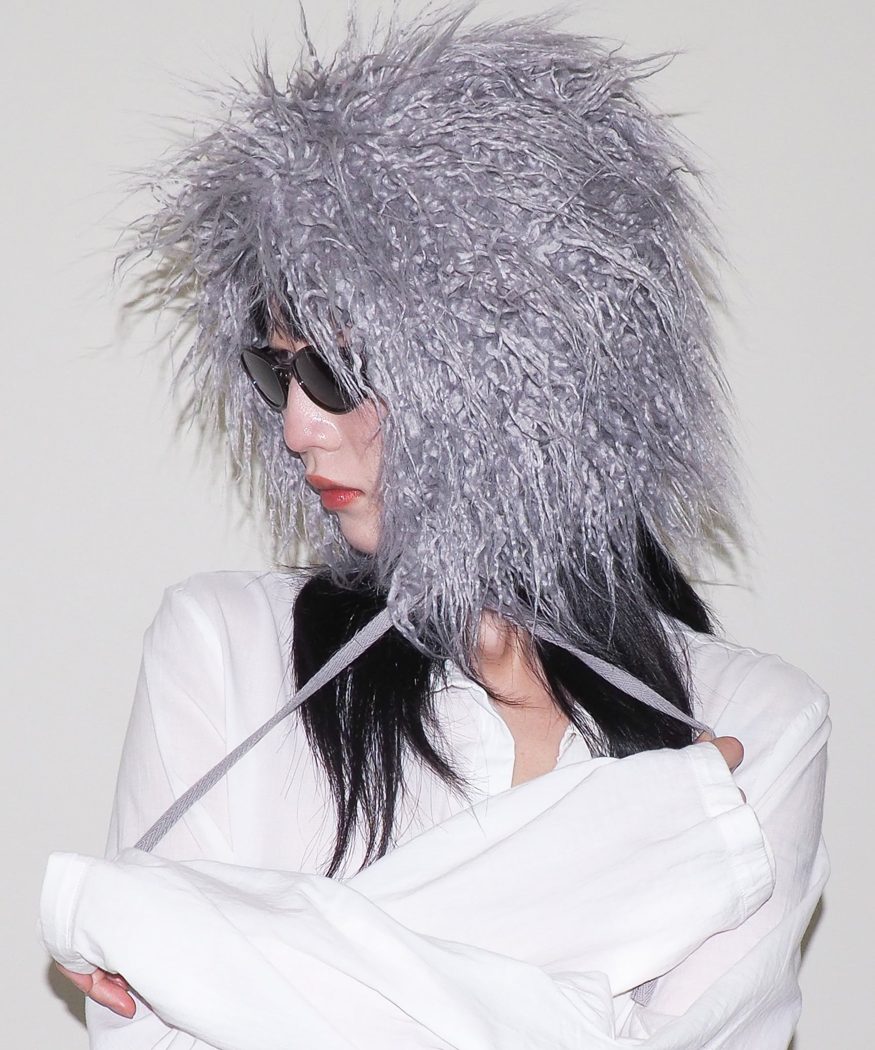 Creature Hat in Grey Faux Yak - CLYDE