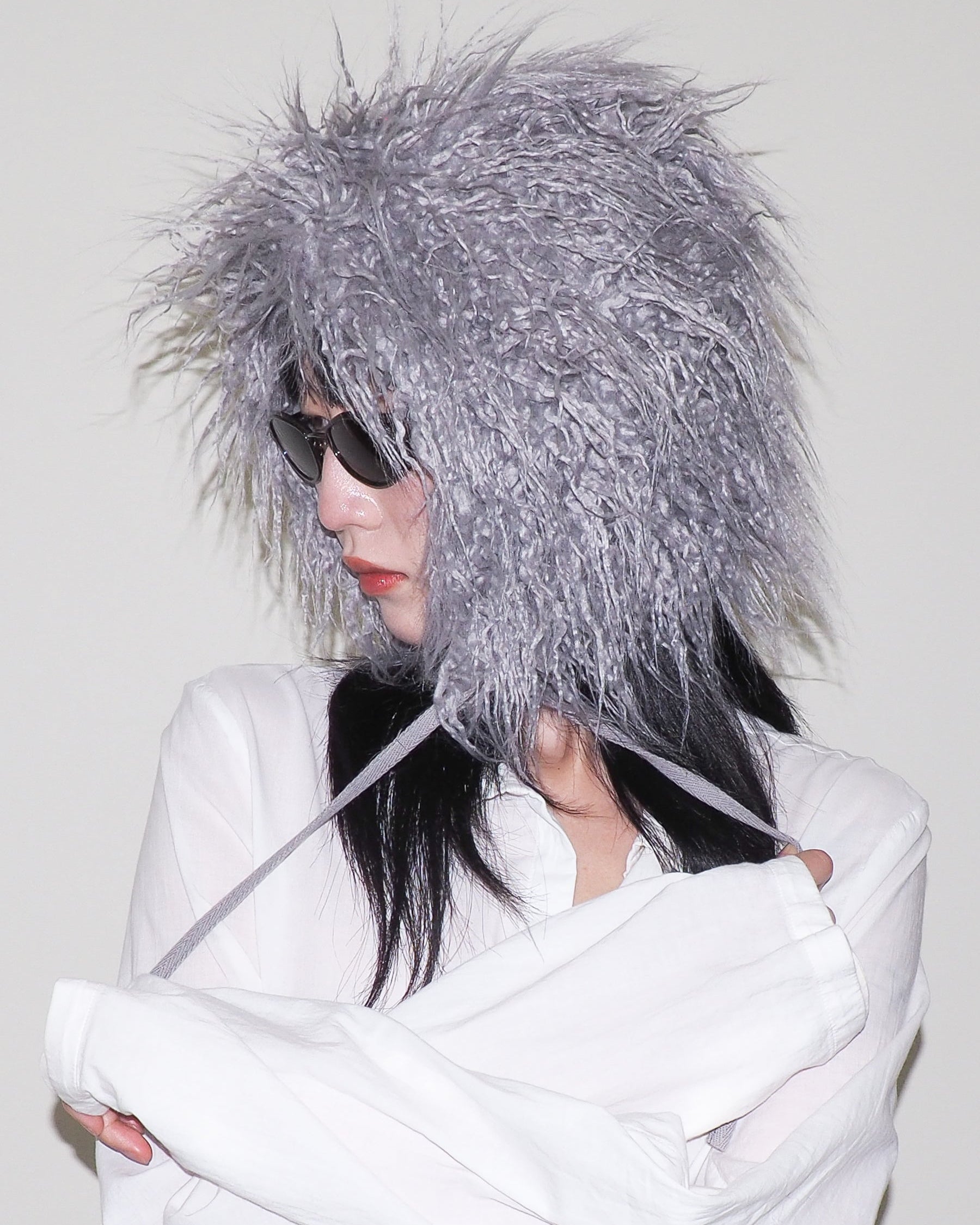 Creature Hat in Grey Faux Yak - CLYDE