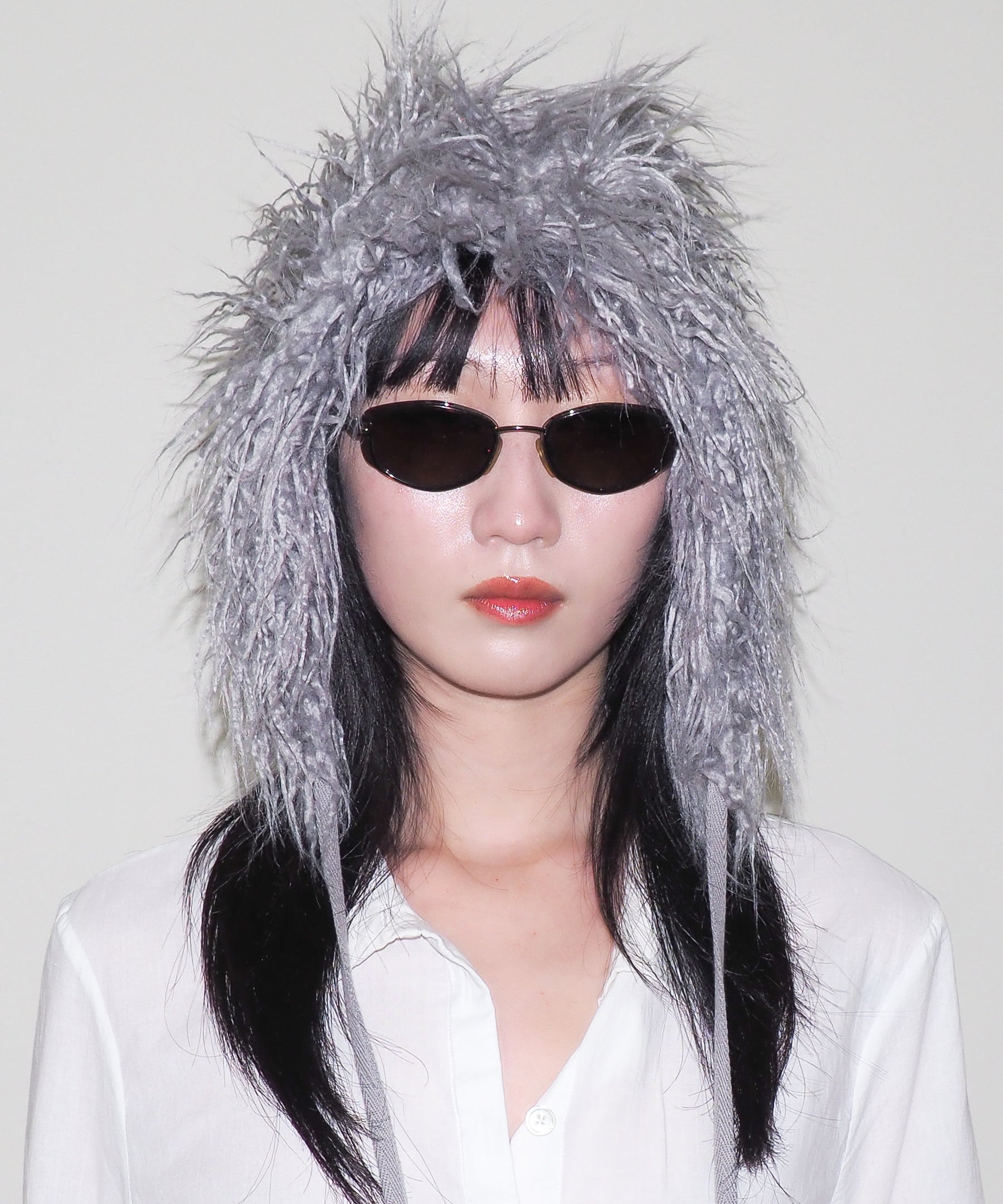 Creature Hat in Grey Faux Yak - CLYDE