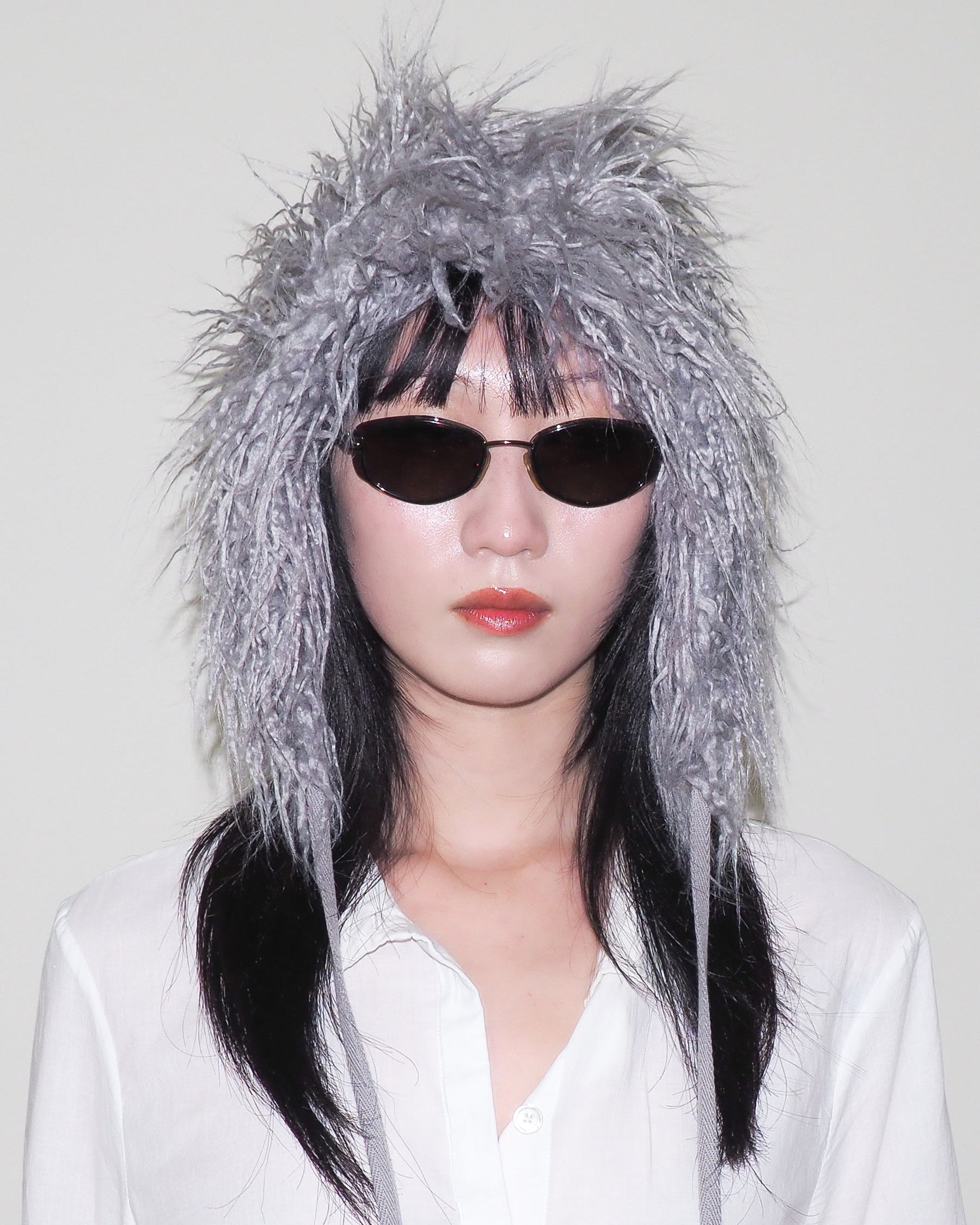 Creature Hat in Grey Faux Yak - CLYDE