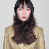 Sue Scarf in Brown Faux Yak - CLYDE