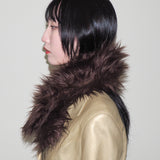 Sue Scarf in Brown Faux Yak - CLYDE